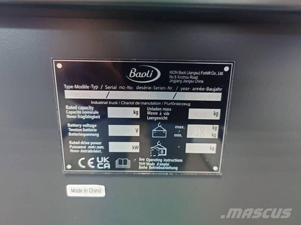 Baoli KBO-01L Li-ION Recogepedidos de media altura