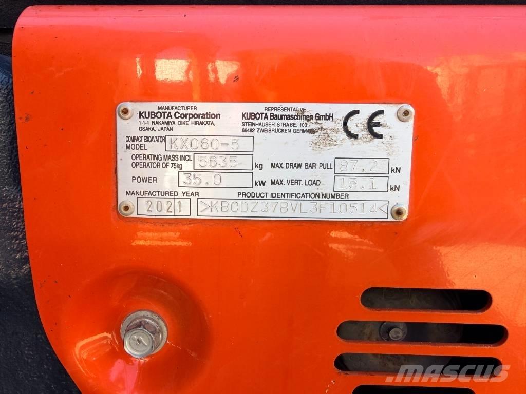 Kubota KX060-5 GLS2 Mini excavadoras < 7t