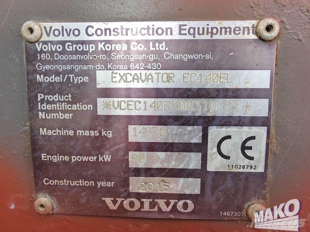 Volvo EC 140 EL Excavadoras de cadenas