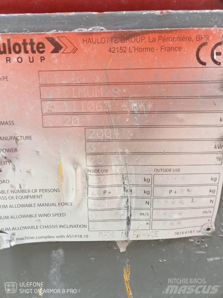 Haulotte Optimum  8 Plataformas tijera