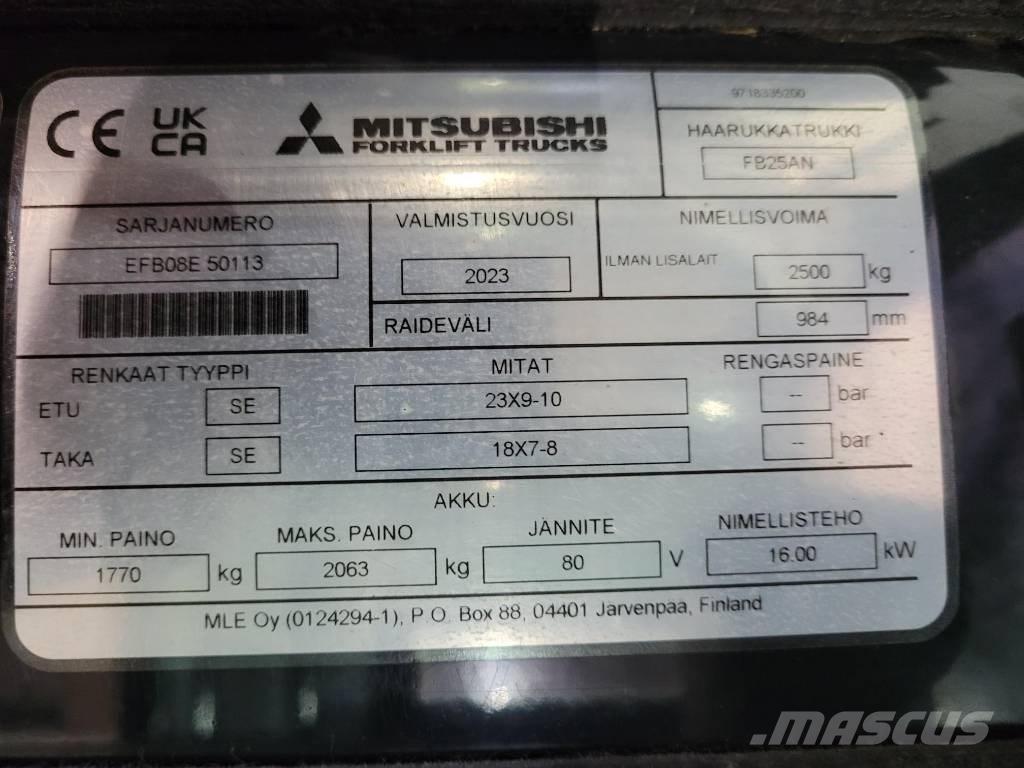 Mitsubishi FB 25 AN Carretillas de horquilla eléctrica