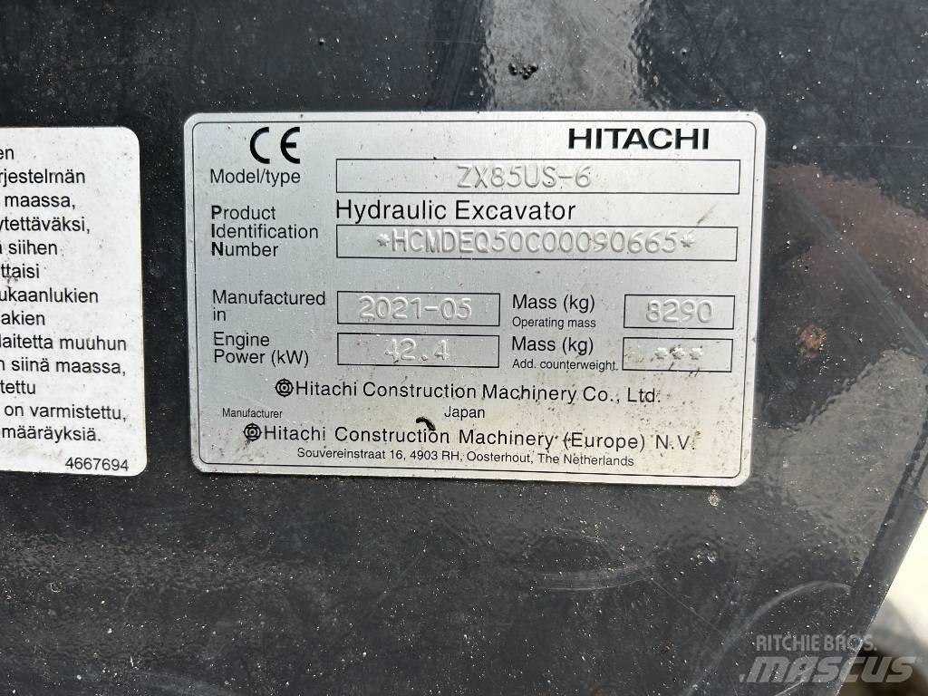 Hitachi ZX85U-6 Excavadoras 7t - 12t