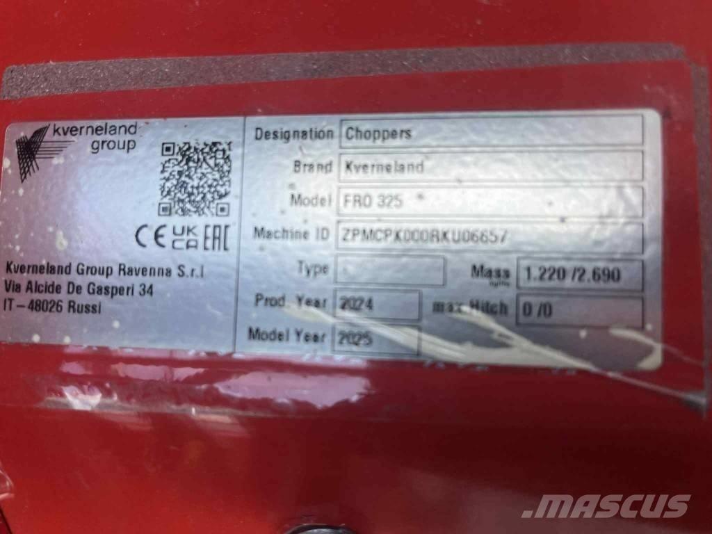 Kverneland FRO 325 Segadoras y cortadoras de hojas para pastos