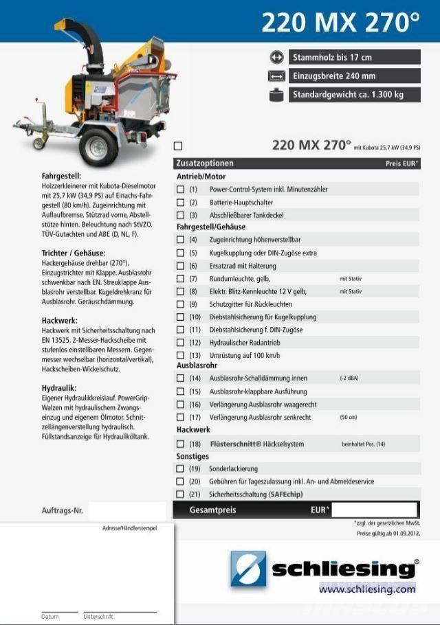 Schliesing 220 MX Trituradoras de madera