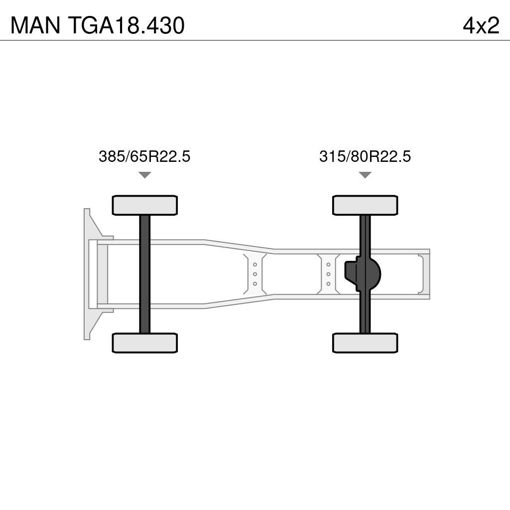 MAN TGA18.430 Cabezas tractoras