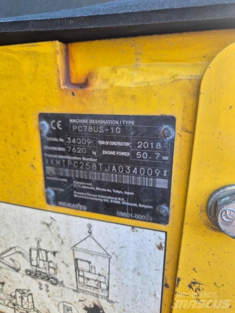 Komatsu Pc 78us-10 Excavadoras 7t - 12t