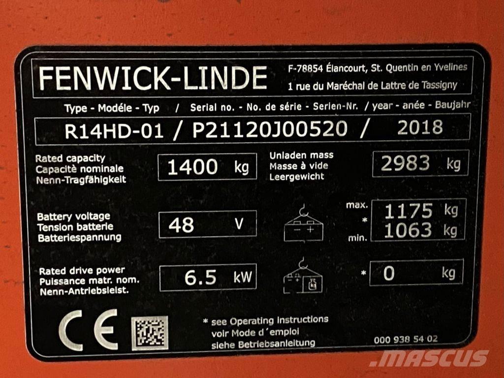 Linde R14HD Carretillas retráctiles