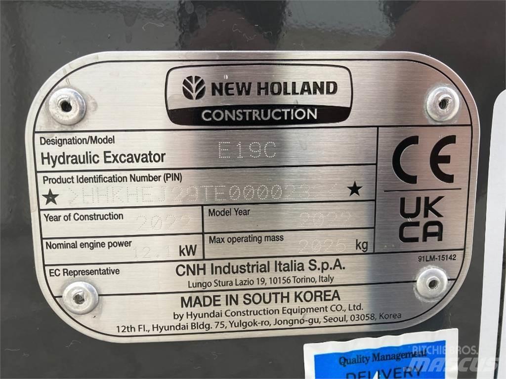 New Holland E 19C Mini excavadoras < 7t