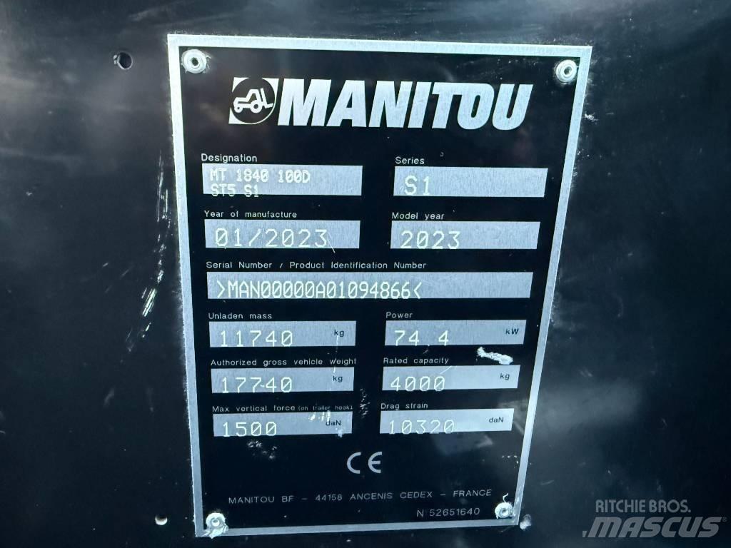 Manitou MT 1840 Carretillas telescópicas