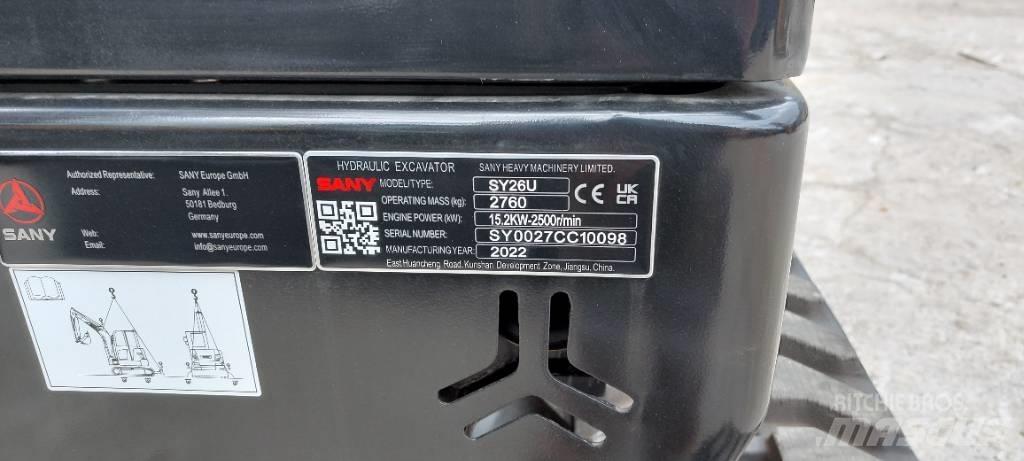 Sany SY 26 U Mini excavadoras < 7t