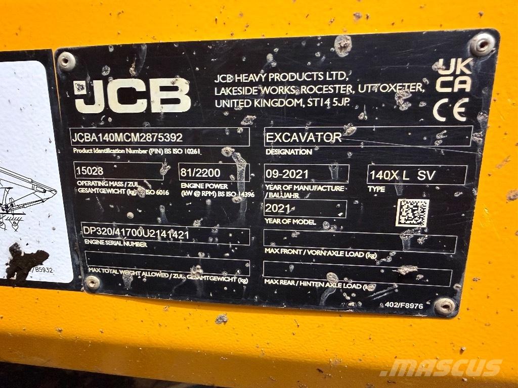 JCB 140 X Excavadoras de cadenas