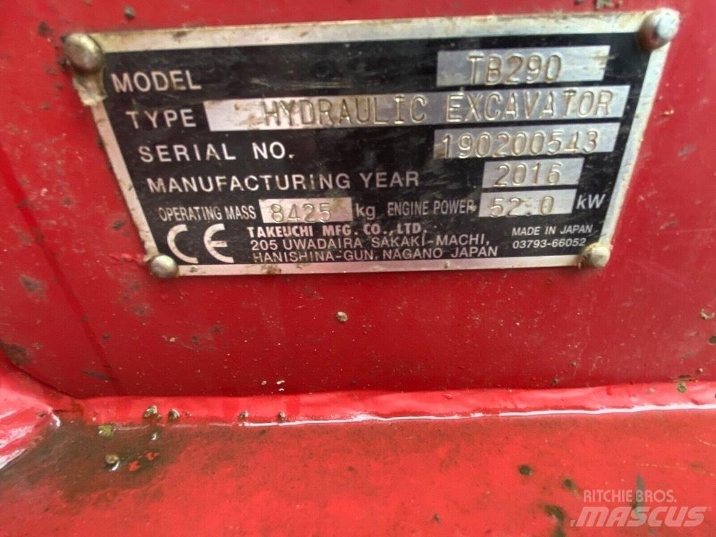 Takeuchi TB 290 Excavadoras 7t - 12t