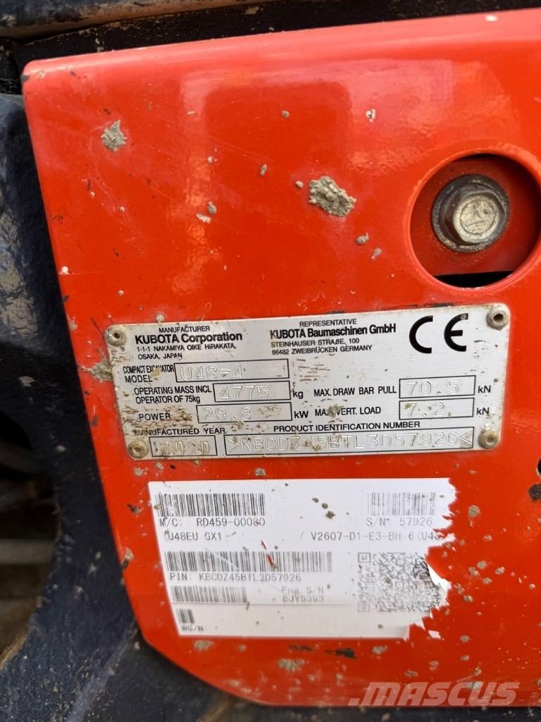 Kubota U 48 Mini excavadoras < 7t