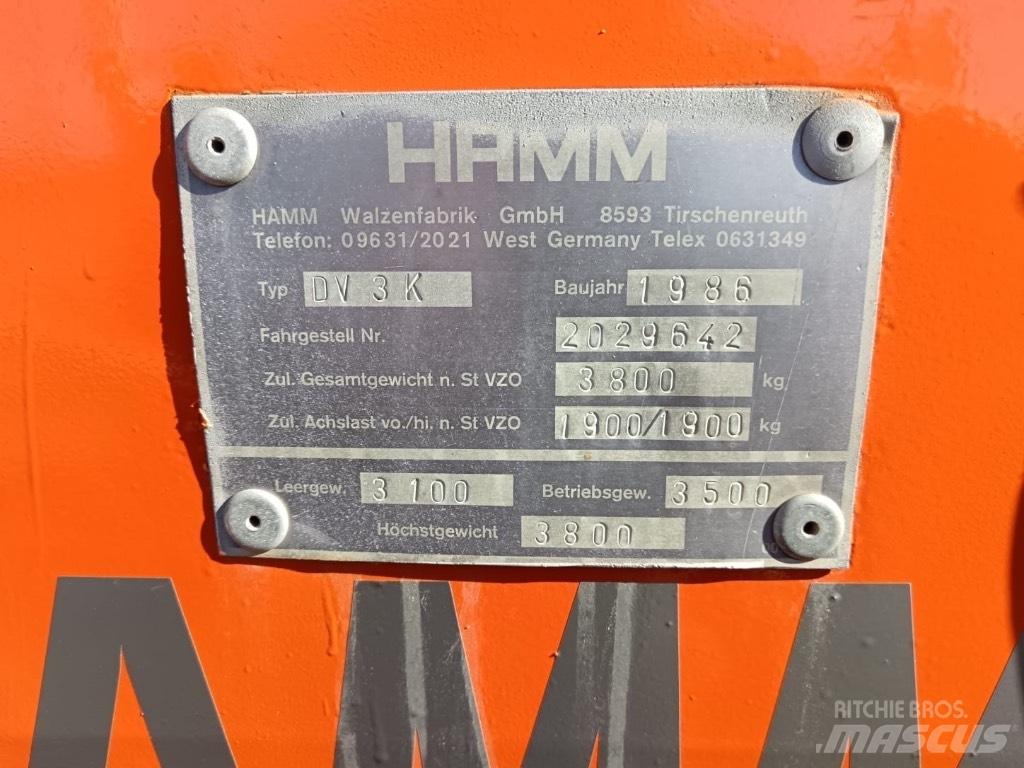 Hamm DV 3 K Rodillos de doble tambor