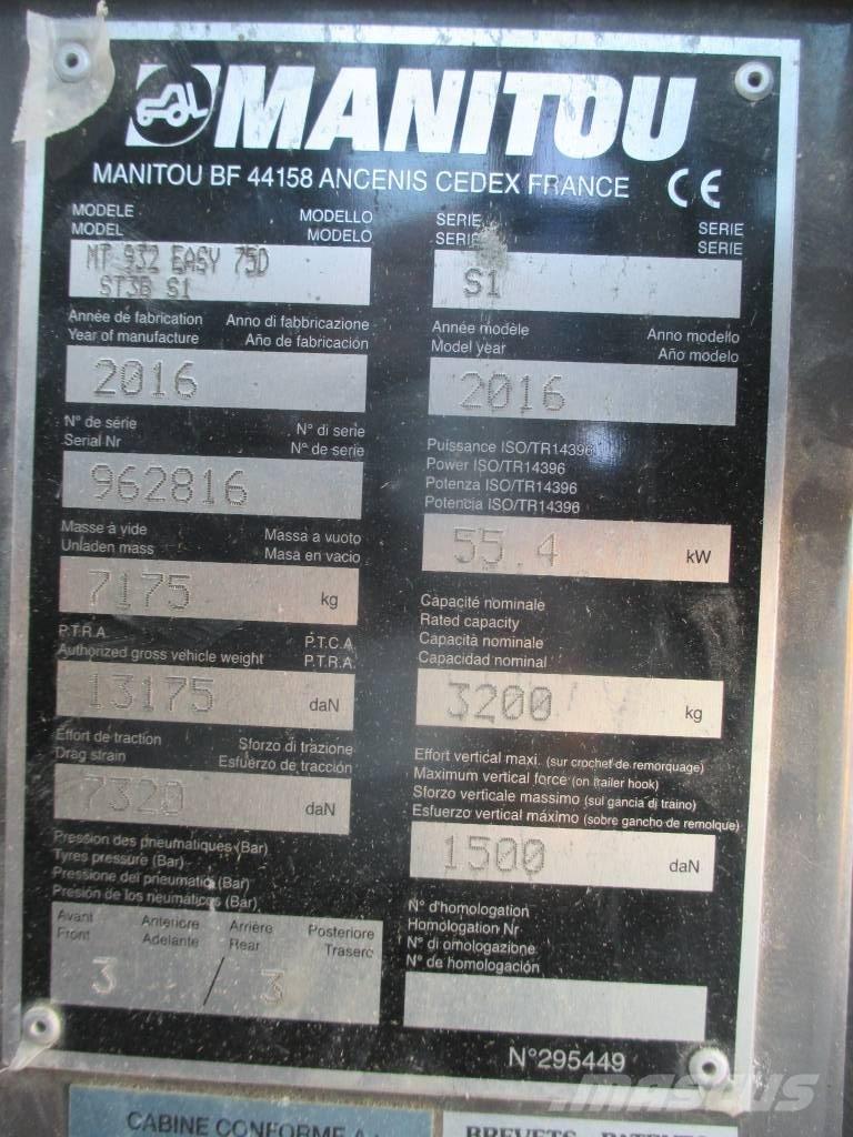 Manitou MT 932 Carretillas telescópicas