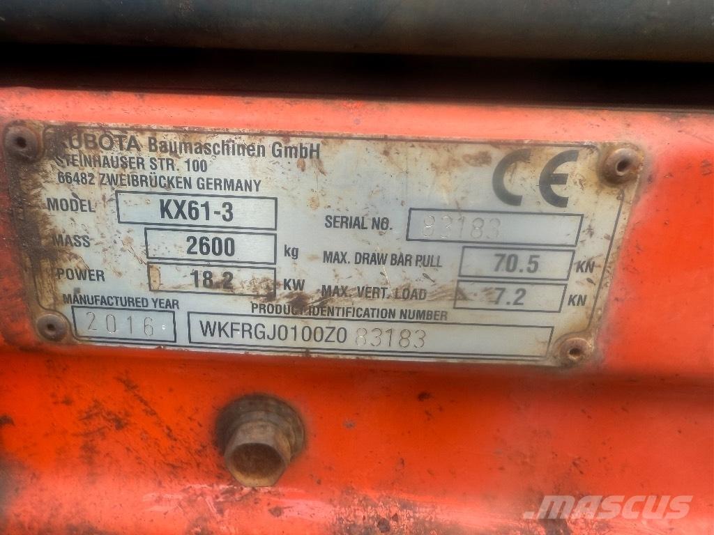 Kubota KX 61-3 Mini excavadoras < 7t