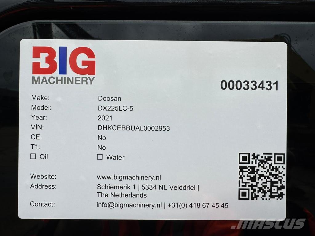Doosan DX225LC-5 Excavadoras de cadenas