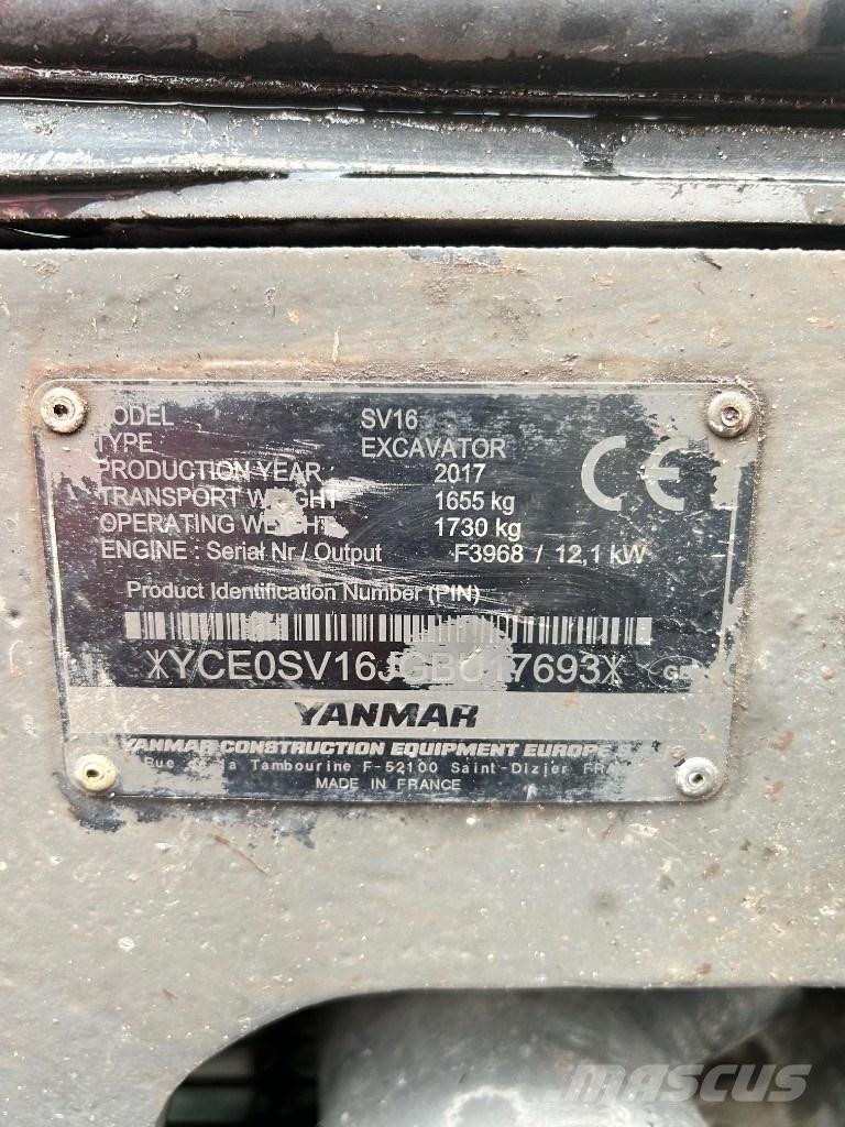 Yanmar SV 16 Mini excavadoras < 7t