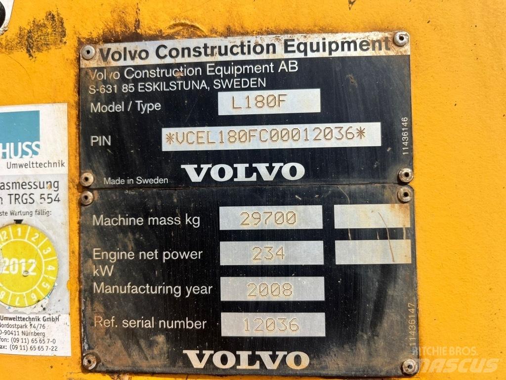 Volvo L 180 F Cargadoras sobre ruedas
