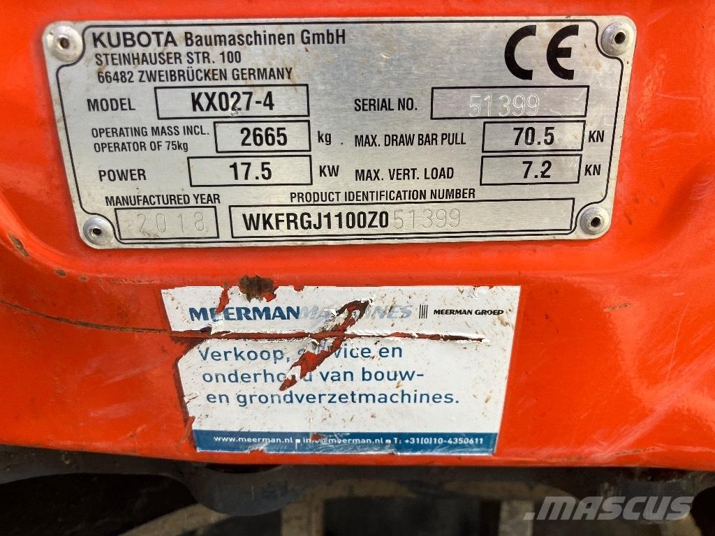 Kubota KX 027-4 Mini excavadoras < 7t