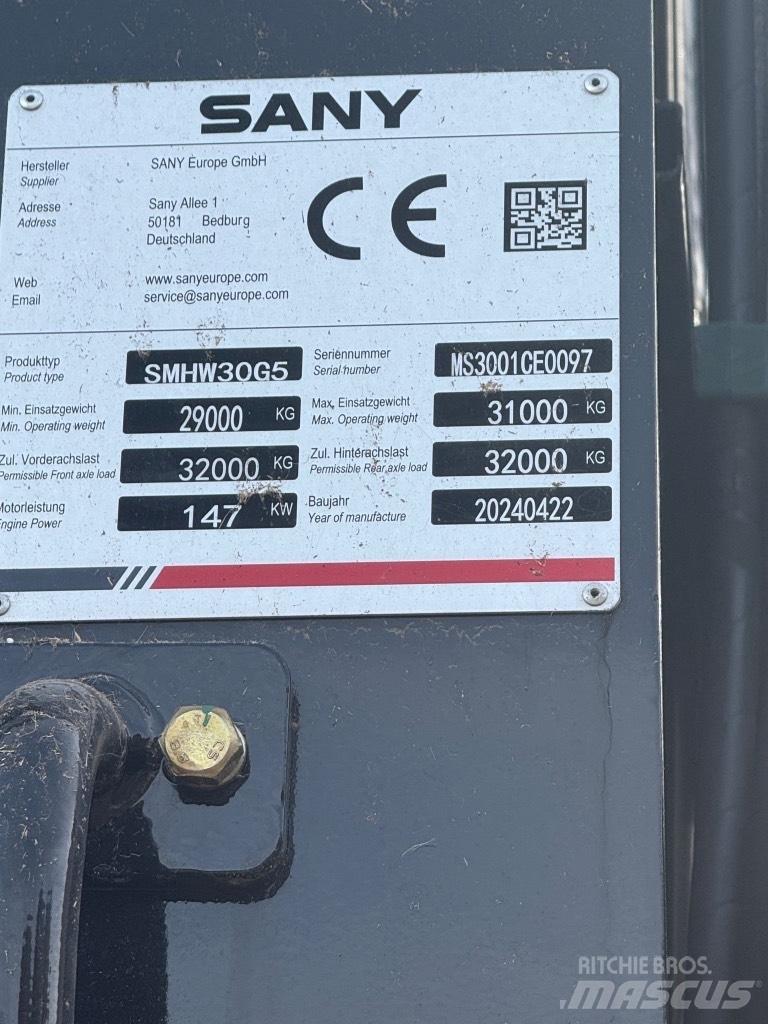 Sany SMHW 30 G5 Excavadoras de manutención