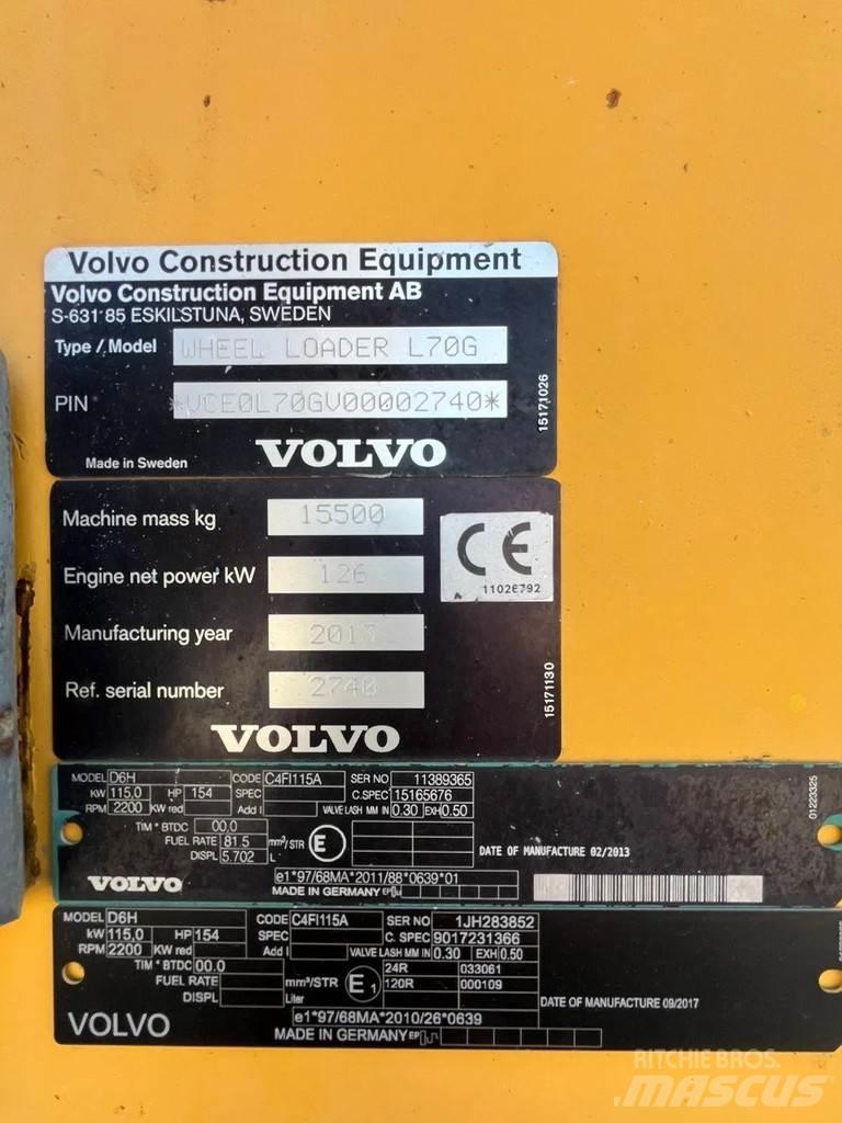 Volvo L70G Cargadoras sobre ruedas