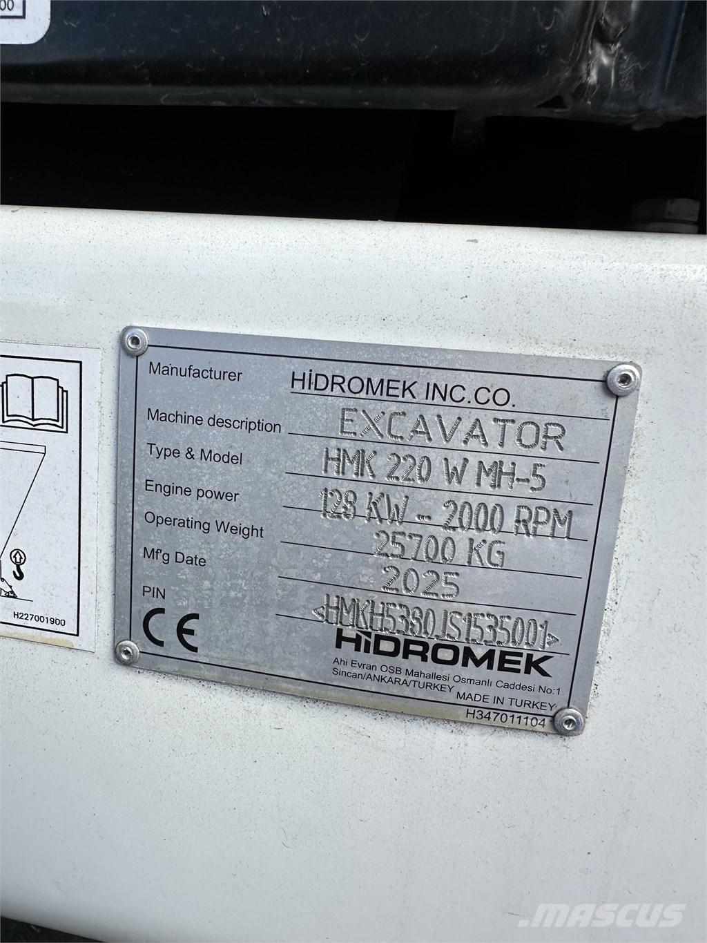 Hidromek 220W MH-5 Excavadoras de manutención