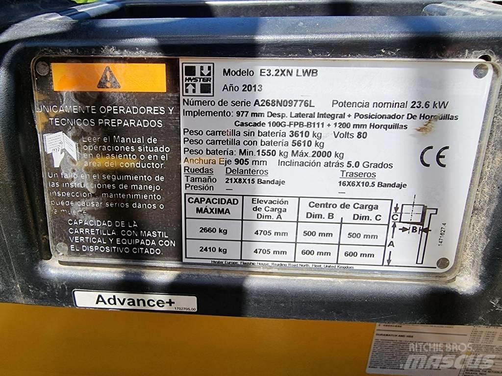 Hyster E 3.20 XN LWB Carretillas de horquilla eléctrica