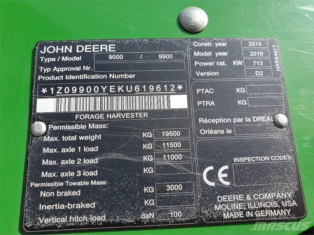 John Deere 9900 Cosechadoras de forraje