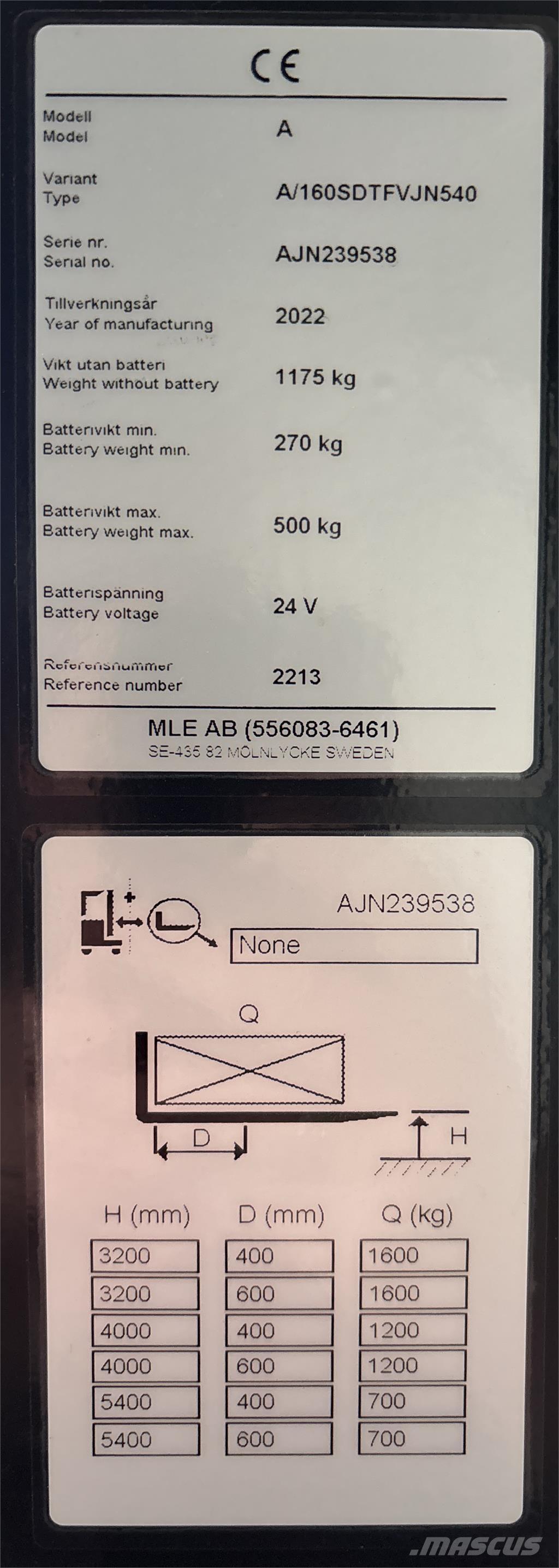 Atlet A160 Apiladores eléctricos autopropulsados