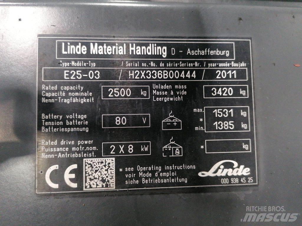 Linde E25-03 Carretillas de horquilla eléctrica