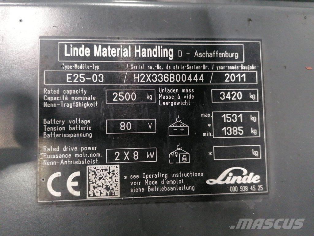 Linde E25-03 Carretillas de horquilla eléctrica