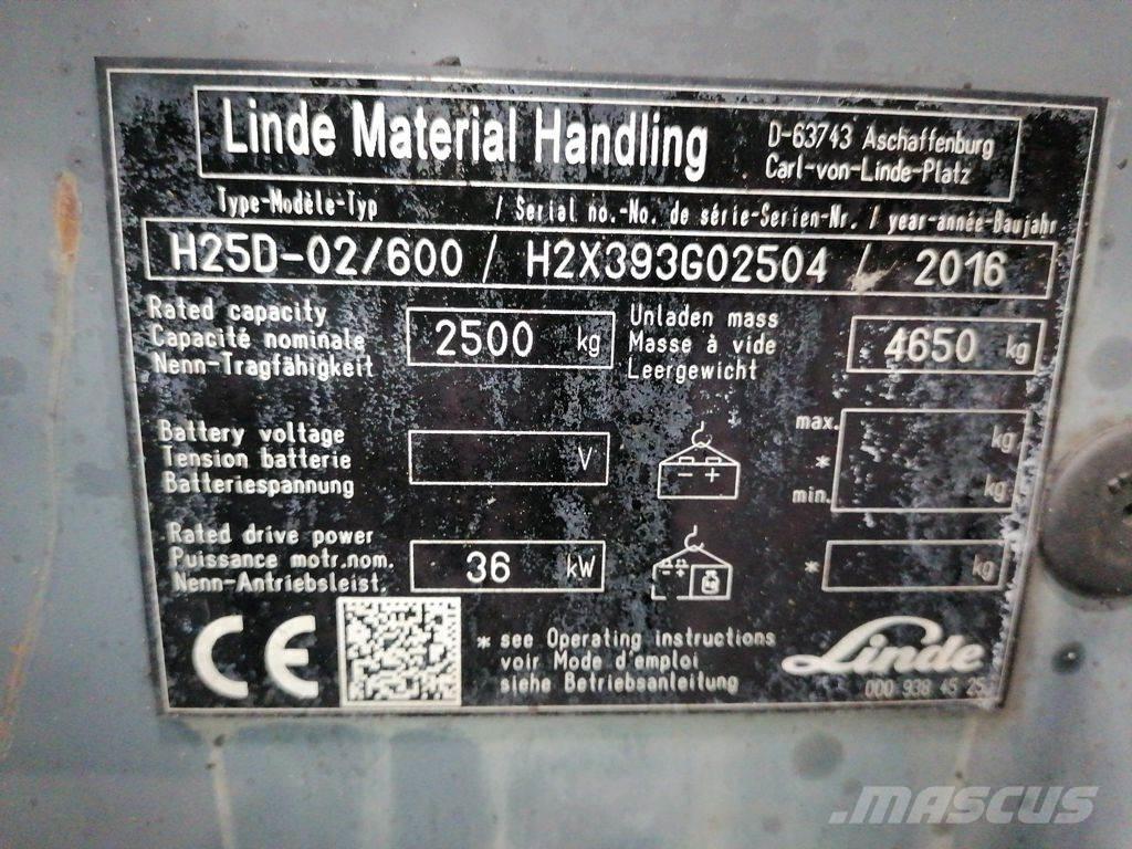 Linde H25D-02/600 Carretillas LPG