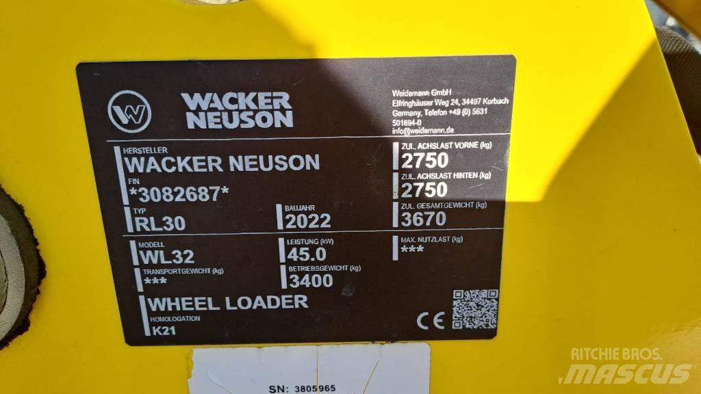 Wacker Neuson WL32 Cargadoras sobre ruedas