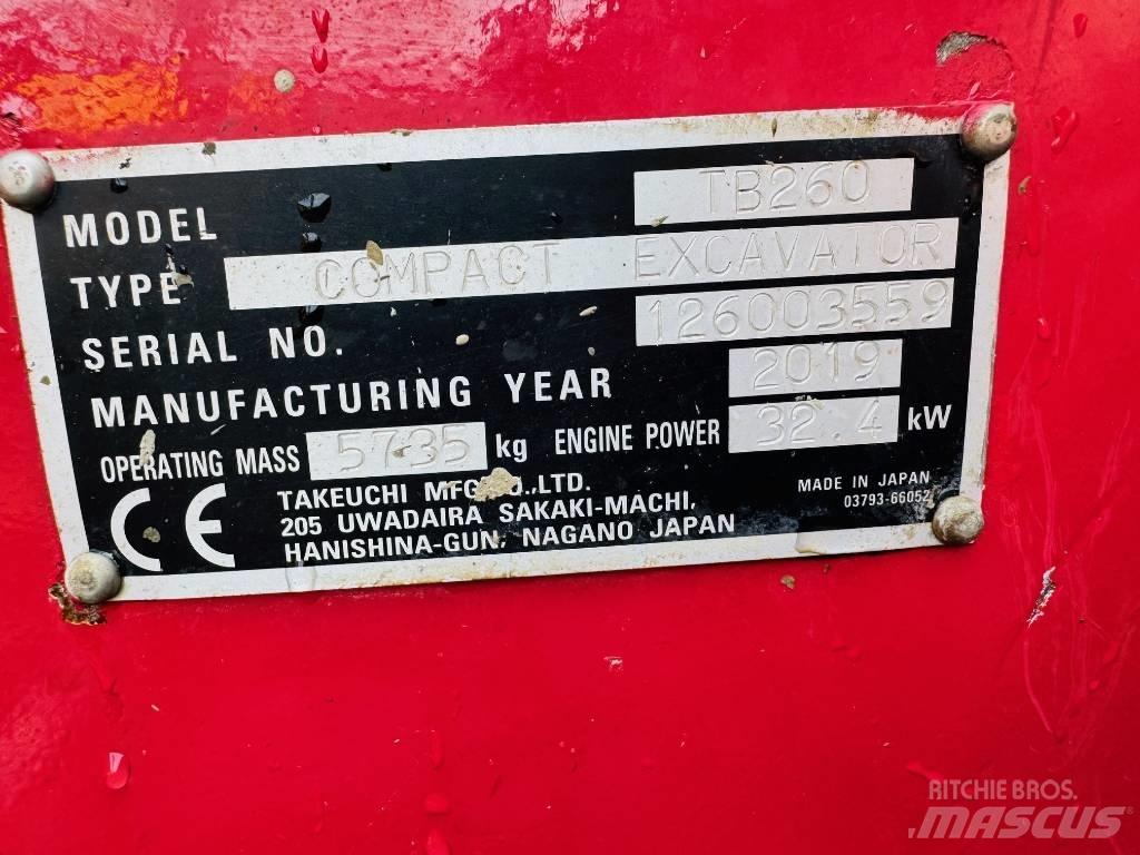 Takeuchi TB 260 Mini excavadoras < 7t