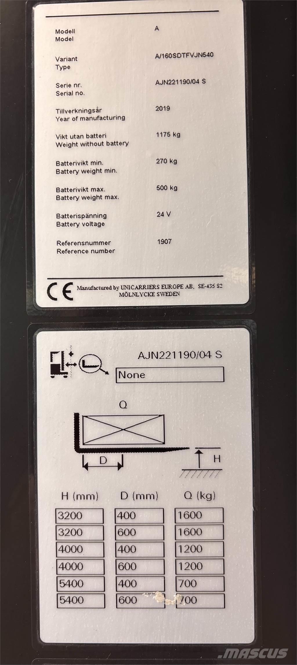 Atlet A160 Apiladores eléctricos autopropulsados