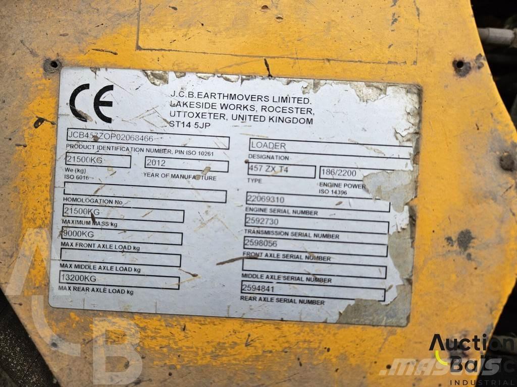 JCB 457 ZX Cargadoras sobre ruedas