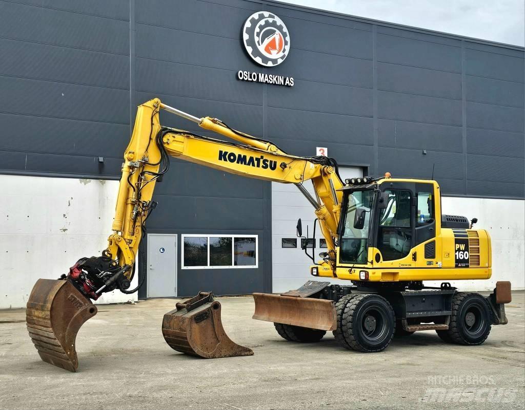 Komatsu pw 160 -8 Excavadoras de ruedas