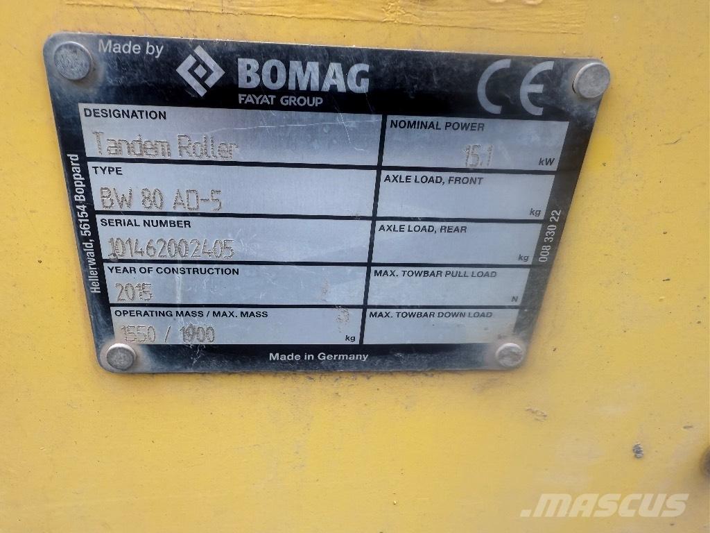 Bomag BW 80 AD-5 Rodillos de doble tambor