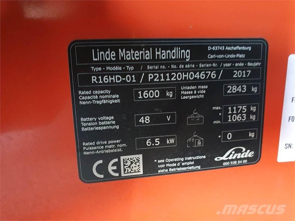 Linde R16HD Carretillas retráctiles