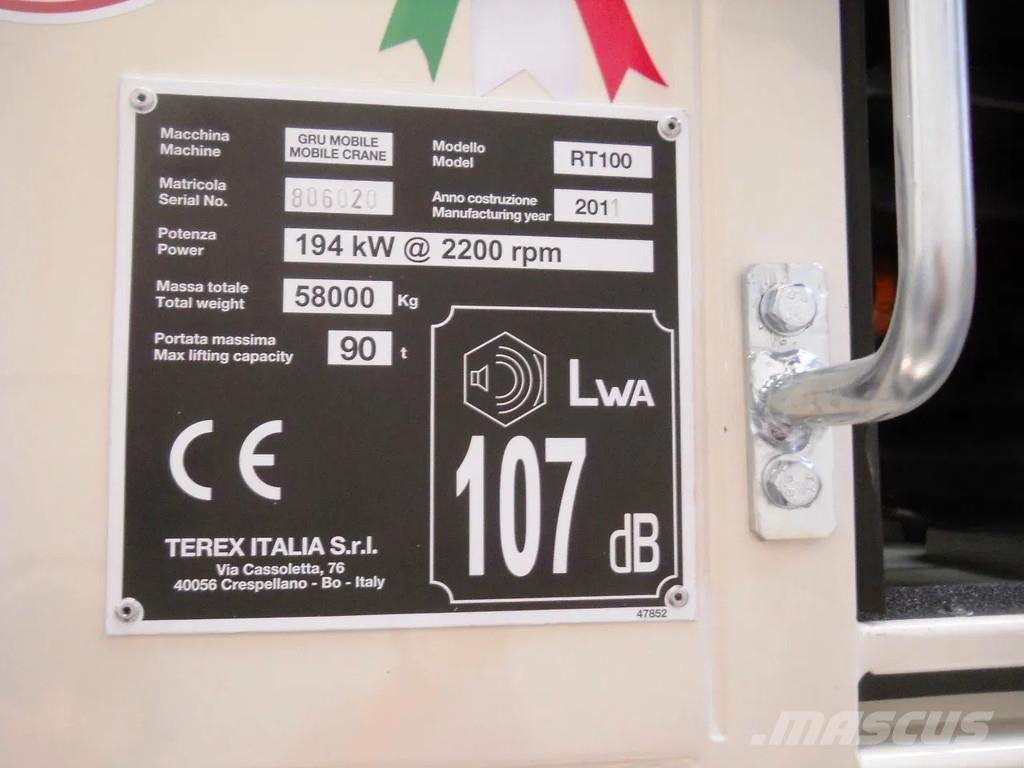 Terex RT100 Grúas autopropulsadas