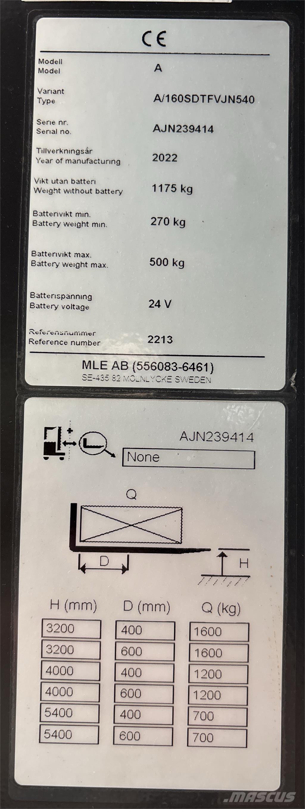 Atlet A160 Apiladores eléctricos autopropulsados