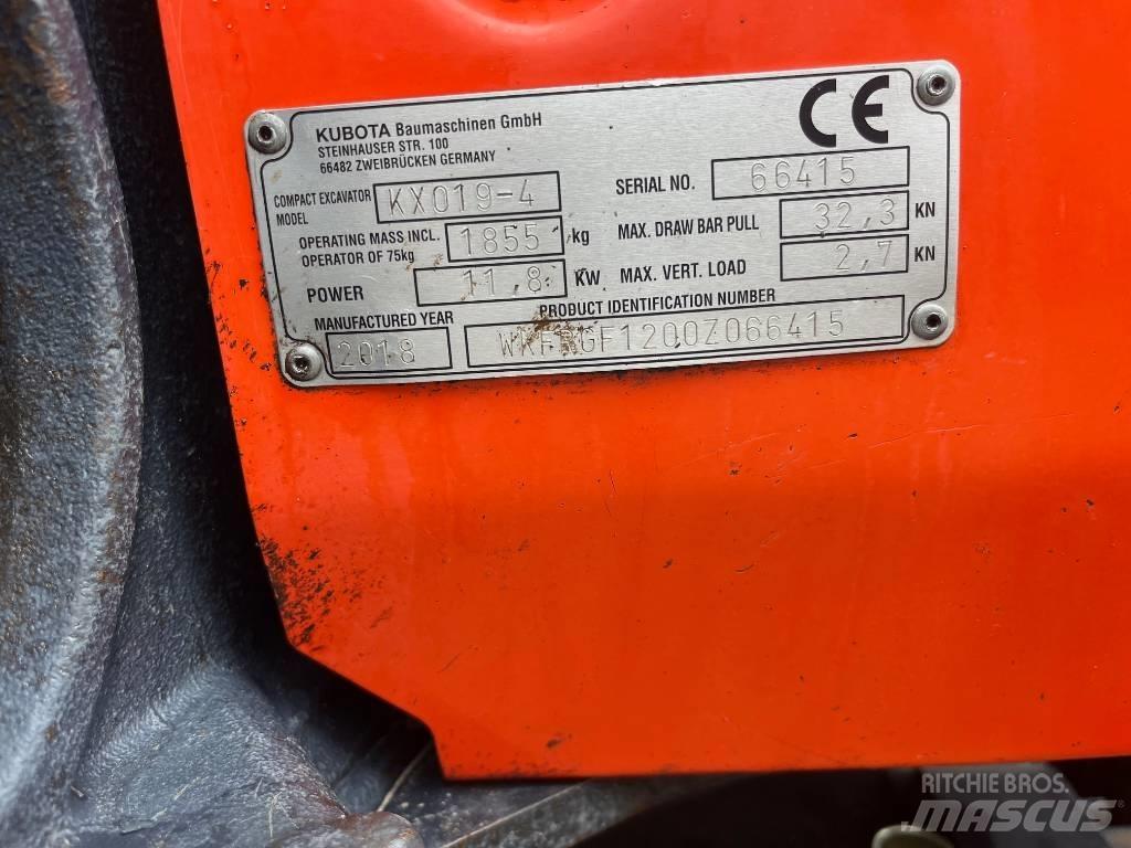 Kubota KX019-4 Mini excavadoras < 7t