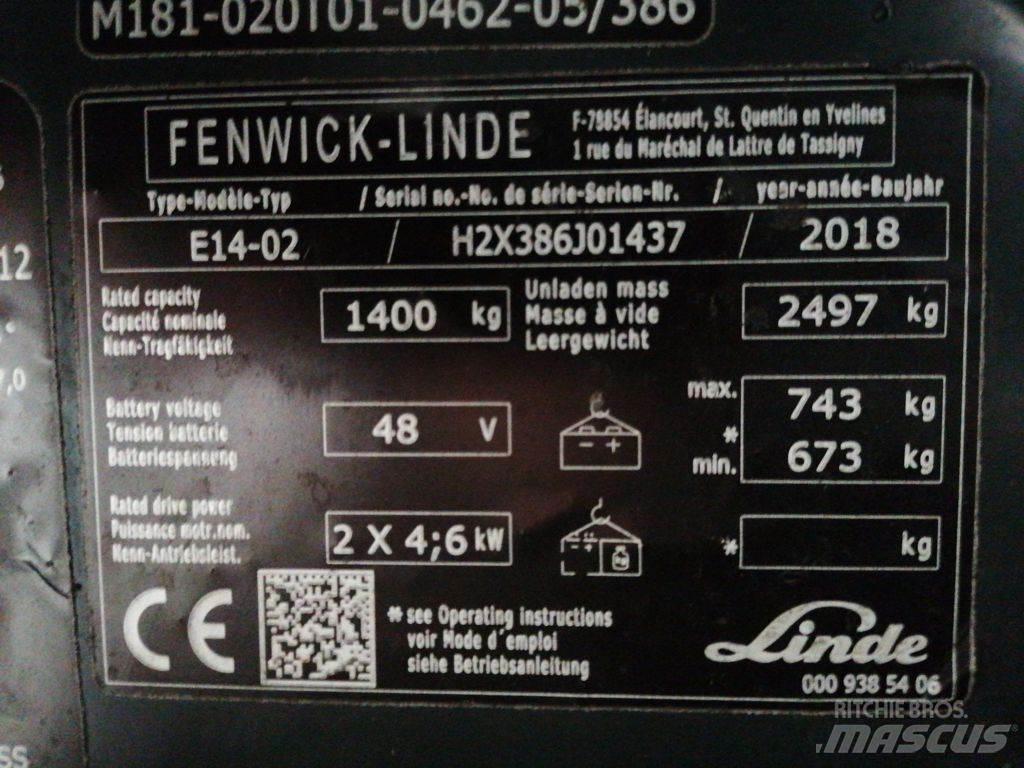 Linde E14-02 Carretillas de horquilla eléctrica