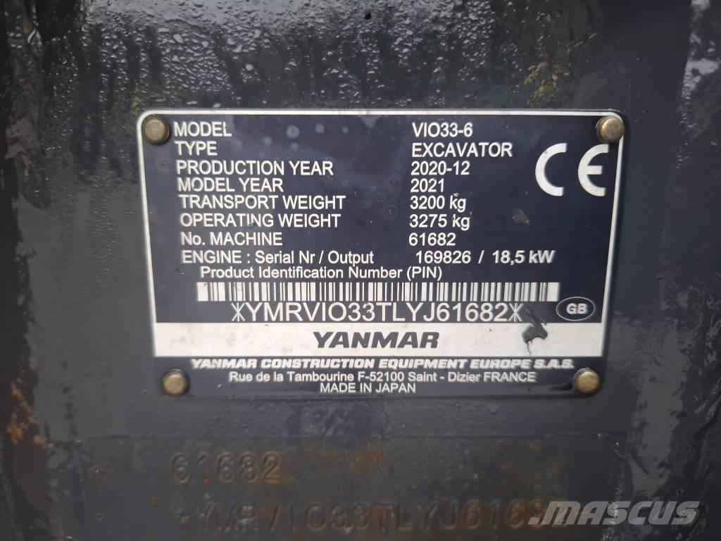 Yanmar Vio 33-6 Mini excavadoras < 7t