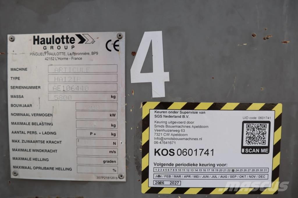 Haulotte HA12IP 2WD Plataforma de trabajo articulada