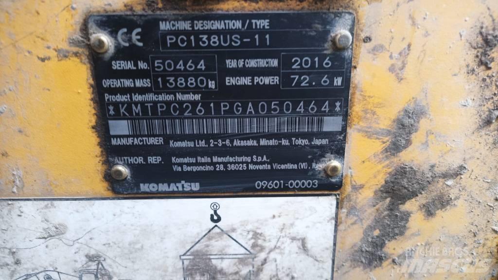 Komatsu PC 138 US Excavadoras de cadenas