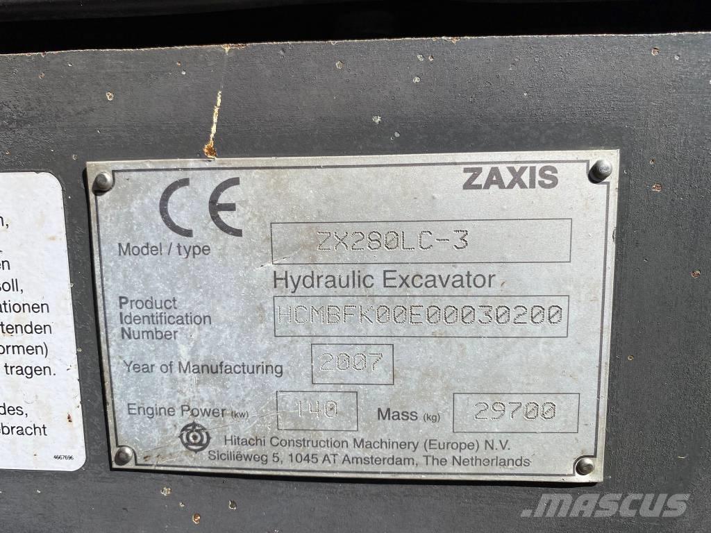 Hitachi ZX 280 LC-3 Excavadoras de cadenas