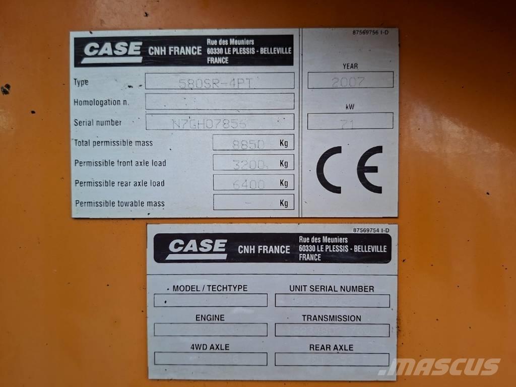 CASE 580 SR Retrocargadoras