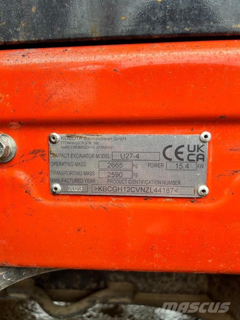 Kubota U 27-4 Mini excavadoras < 7t
